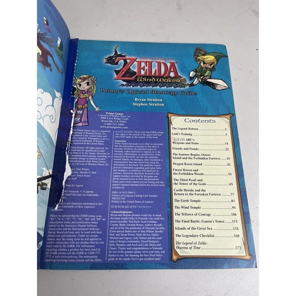 The Legend of Zelda The Wind Waker Prima Official Strategy Guide Nintendo GC